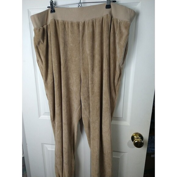 $  Abound Women's Brown Velvet Pocket Elastic Waist Pull On Pants. Size 2X - Picture 9 of 13